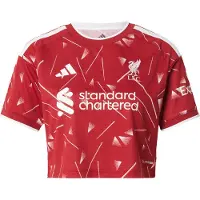 Adidas Liverpool Fc 26/27 Crop Home Woman Short Sleeve T-shirt Rose M Femme