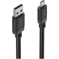 Hama Câble de charge, USB-A - micro-USB, 3 m, noir (3 m, USB 2.0)