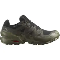Salomon Hommes, Chaussures de course à pied, Speedcross 6 GTX - 68434 (41 1/3, 46 2/3), Noir, Vert