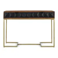 GINER Y COLOMER Console en bois de manguier et structure en fer