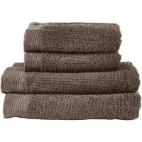 Zone Denmark Serviette Classic 4 pcs Taupe 100% Coton/600 (50 x 100 cm, 70 x 140 cm)