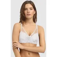 Dim Soutien-Gorge Emboîtant Blanc En Dentelle Generous Essentiel