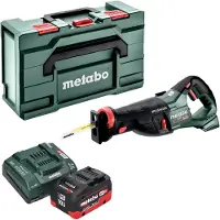 Metabo SSEP 18 LT BL Scie sabre sans fil 18 V 32 mm Brushless + 1x batterie LiHD 10,0 Ah + chargeur + Metabox