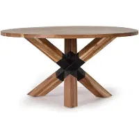 GINER Y COLOMER Table à manger « Dakar » en bois d'acacia, 76 cm x 150 cm x 150 cm, Giner y Colomer