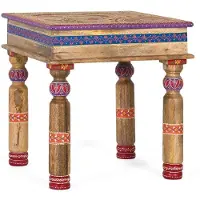 GINER Y COLOMER Table basse « Quito » en bois de manguier, 47 cm x 46 cm x 46 cm,