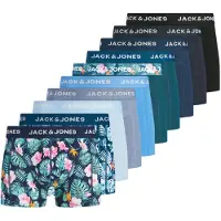 Jack & Jones Boxers 'JACJEFFREY' bleu marine / bleu-gris / émeraude / noir
