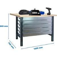 Simonwork (bancos De Trabajo) Établi Bt6 5box 865x1200x750 Mm