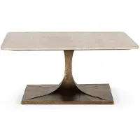 GINER Y COLOMER Table basse en marbre d'Emera, 41 cm x 90 cm x 90 cm,