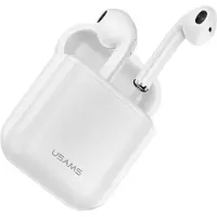 Usams Casque sans fil Bluetooth 5.0 Tws Luseries Blanc/Blanc Bhulu01 (Us-Lu001)