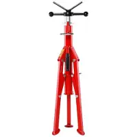 Vevor Servante Tube Support Tuyau à Rouleaux Support pour Tuyaux Support Tuyaux avec Tête en V Hauteur Réglable jusqu'à 132 cm Charge 1134 kg