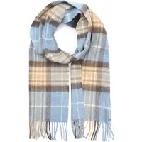 Suitable Echarpe à Carreaux Merinos Multicoloré Beige Bleu