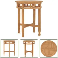 The Living Store Table de bistrot Ø60x60 cm teck massif