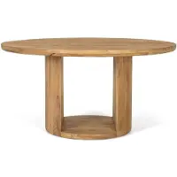ZENZERO E COLORE Table à manger en bois de manguier à Nashik, 76 cm x 150 cm x 150 cm, Giner y Colomer