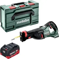 Metabo SSEP 18 LT BL Scie sabre sans fil 18 V 32 mm Brushless + 1x batterie LiHD 5,5 Ah + Metabox - sans chargeur