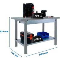 Simon Rack Simonwork (bancos De Trabajo) Bt6 Pro Box Workbench 830x1800x730 Mm Argenté