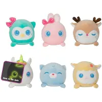 Toi-Toys Petit animal en peluche phosphorescent, 14 cm, 6 modèles, à partir de 2 ans