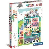 Clementoni puzzle 104 maxi SuperKolor HomeSweetHome 23775