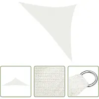 The Living Store Voile d'ombrage 160 g/m² Blanc 5x5x6 m HDPE