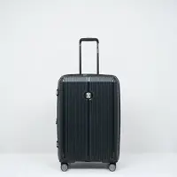 Verage Valise à roulettes Rome Spinner taille M avec serrure à combinaison TSA – Valise à coque rigide extensible. Couleur : noir
