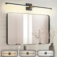 Rosikey Applique murale rechargeable avec télécommande intérieure, 72CM Noir Moderne Lampe de salon Sans fil Rechargeable LED Lampe murale, pour salon, chambre à coucher