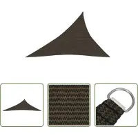 The Living Store Sonnensegel 160 g/m² Marron 4 x 5 x 6,8 m HDPE