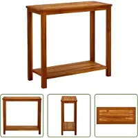 The Living Store Table de jardin 80x35x75 cm en bois massif d'acacia