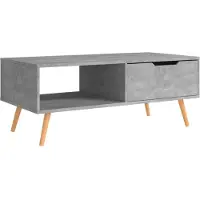Syfax Table basse Gris béton 100x49,5x43 cm Bois d'ingénierie