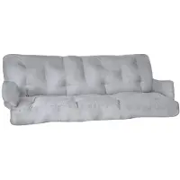 Beautissu Coussin d'assise pour balancelle Hollywood Flair HS, 180 x 50 x 8 cm, gris clair