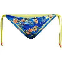 Superdry pour femme. W3010404A Bas de bikini bleu avec attaches latérales (XS), Beachwear, Polister recyclé, Durable