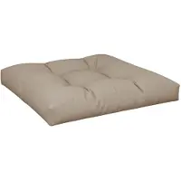 vidaXL Coussin de palette taupe 80x80x12 cm tissu