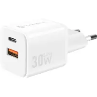Forcell F-ENERGY Mini GaN III VT-35 chargeur de voyage avec 1 x Type C + 1x USB A, PD QC4.0 30W blanc