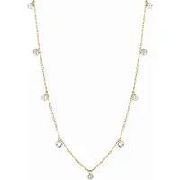 Luxenter Collier en argent sterling 925 avec zircone brillante, finition en or jaune 18 carats - Seduction