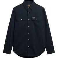Superdry Cotton Workwear Long Sleeve Shirt Bleu M Homme