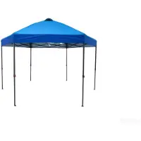 Costway Tente hexagonale 3,6 x 3,6 m, tente pop-up imperméable, tente de jardin à hauteur réglable, pare-soleil et sac de transport, tente de réception pliable