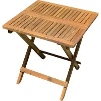 Spetebo Table pliante - Bois d'acacia - Table d'appoint