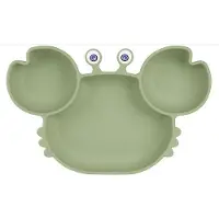 OEM Table pour bébé en silicone, sans BPA, avec pinces de fixation, verte ; ces tables pour enfants s'adaptent à la plupart des tables et chaises pour enfants