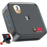 Blackview Huidun H80 : Mini-PC avec écran intégré, ordinateur de bureau, processeur AMD Ryzen 5 3500U, 16 Go de RAM DDR4, SSD de 512 Go, double port Gigabit LAN, double sortie 4K, montage VESA