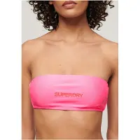 Superdry pour femme. W3010388A Haut de bikini bandeau avec logo rose (L), Beachwear, Polister recyclé, Durable