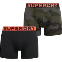 Superdry M3110453a Boxers 2 Units Noir,Gris L Homme