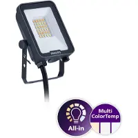 Philips BVP167 Gris foncé Projecteur LED 10W 3000/4000/6500K 1100/1200LM IP65 IK07 PSU SWB Al/pc