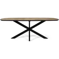 GINER Y COLOMER Table à manger Kivu en bois de manguier, 78 cm x 220 cm x 100 cm,