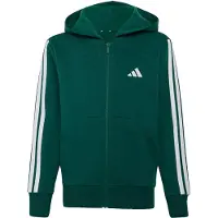 Adidas Essentials Full-zip Hoodie Enfant - Sweats à capuche, Vert - Taille 171 - 176 CM - Jersey de coton