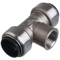 Roth tee rustfri stål 22 mm x 34" x 22 mm