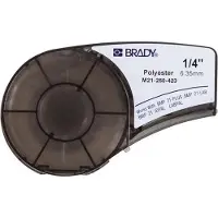 Brady M21-250-423 ruban polyester 6,35 mm x 6,40 m (d'origine) - noir sur blanc