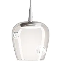 Zafferano Lampe À Suspension Bilia 230V Led 8W 2700K Verre Borosilicate Soufflé Blanc Transparent Design Élégant Pour Intérieurs Modernes