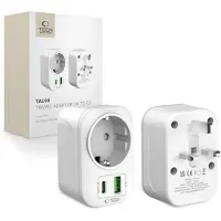 Tech-Protect Adaptateur TA100 pour le Royaume-Uni - blanc