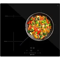 Evvo Plaque à induction , 3 zones de cuisson, 7200 W,tactile, modèle V61