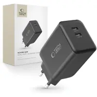 TechProtection Nc45W-Gan Chargeur réseau 2 ports Pd45W Noir