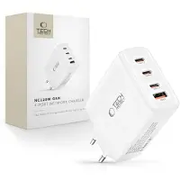Tech-Protect Chargeur réseau Nc120W-Gan à 4 ports, PD 120 W / QC 3.0, blanc
