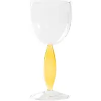 Zafferano Dorici Lot De 4 Verres À Vin Blanc En Verre Borosilicaté Soufflé À La Main Avec Tige Creuse Couleur Jaune Or Et Esthétique Raffinée Et Élégante